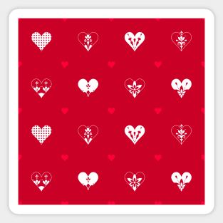 Valentines Day Hearts- Red Sticker